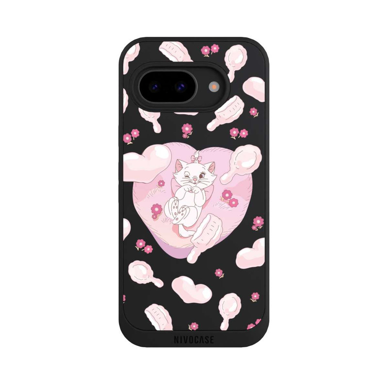 Pixel 9 a NIVOpure Aristochats Marie Cœurs Rose Transparent