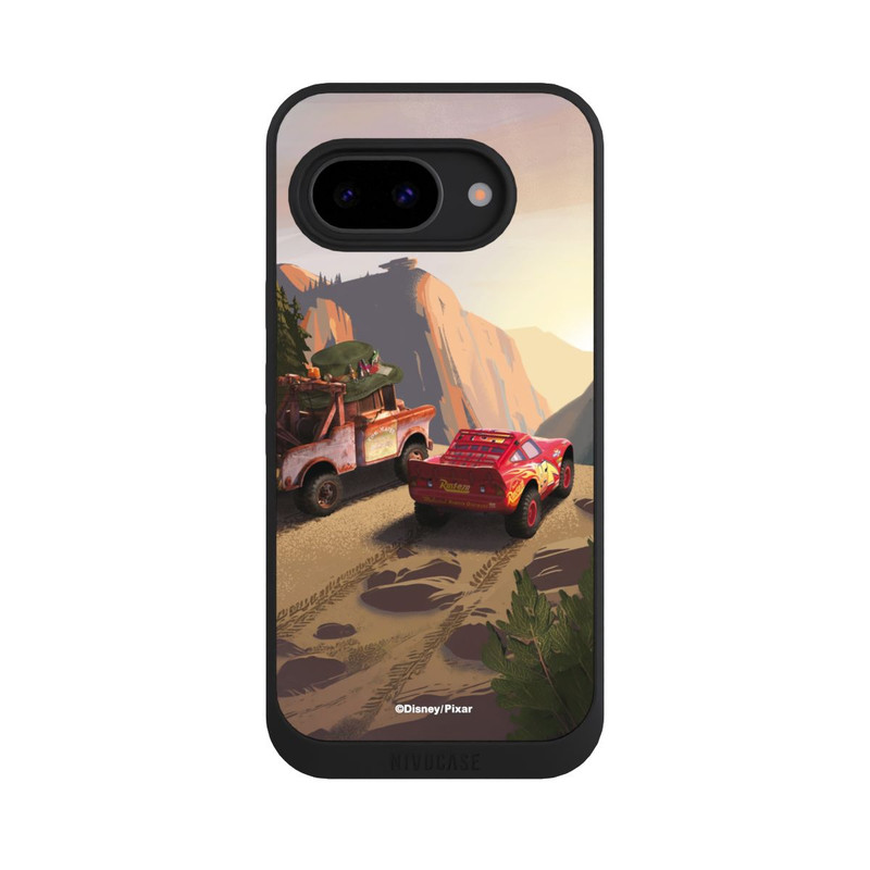 Pixel 9a NIVOpure Disney Pixar Cars Sunset Lightning McQueen and Mater