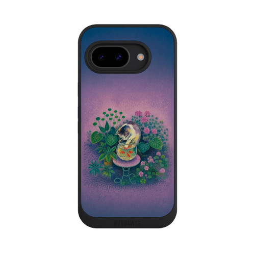 Google Pixel 9a NIVOpure Goldfische von Matisse mit angelnder Katze mit KI