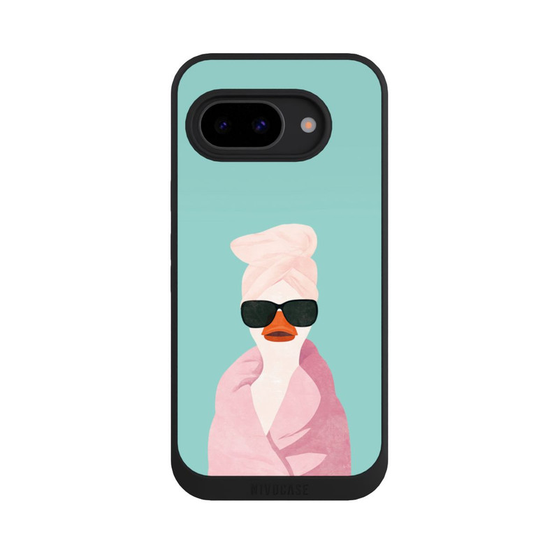 Pixel 9a NIVOpure Turquoise Duck Wearing a Turban with AI