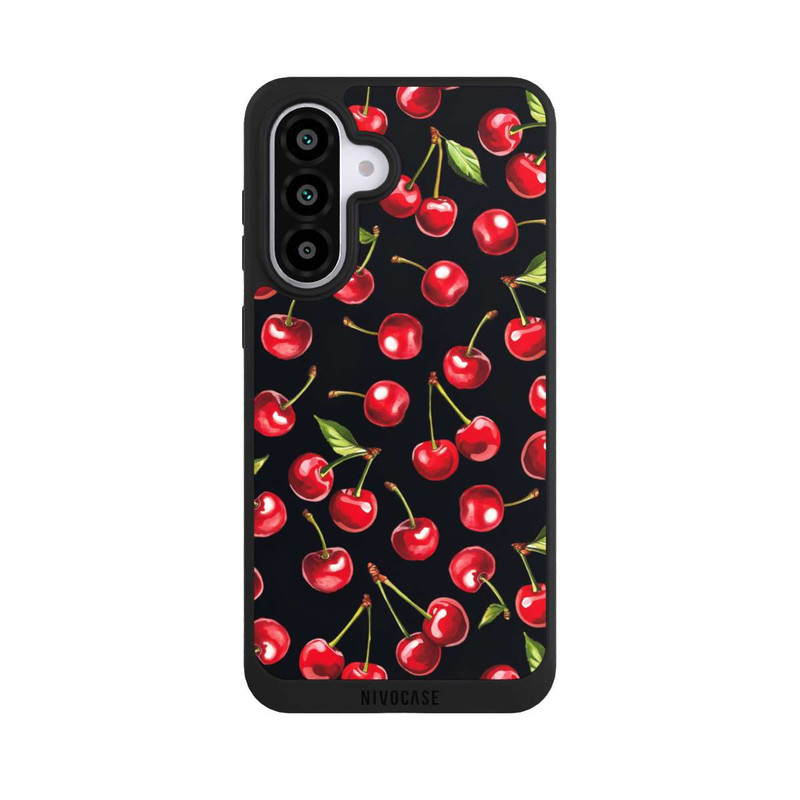 Galaxy A56 5G NIVOpure Cherry Pattern Black with AI