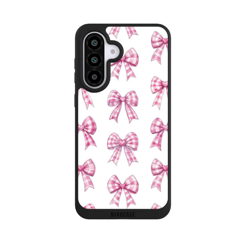 Galaxy A56 5G NIVOpure Pink Gingham Hearts and Bows