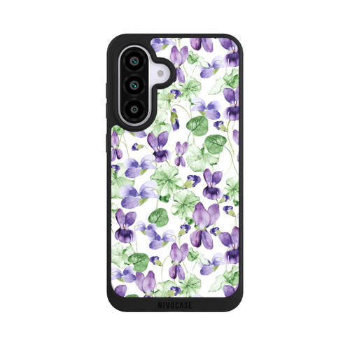Samsung Galaxy A56 5G NIVOpure Purple Wildflowers Pattern Watercolor