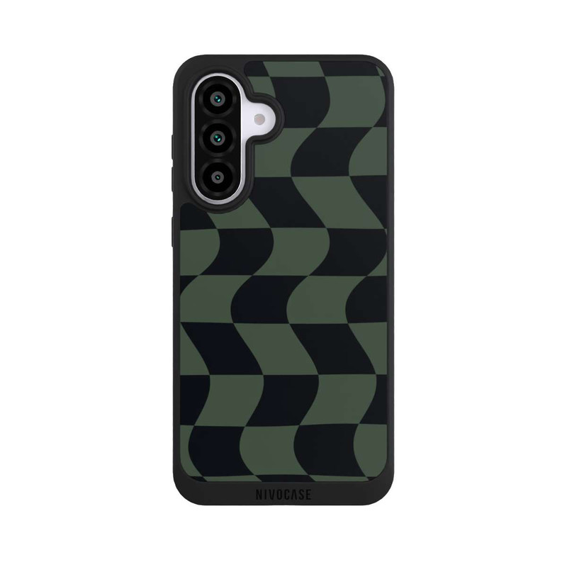 Galaxy A56 5G NIVOpure Checked Pattern Green Black