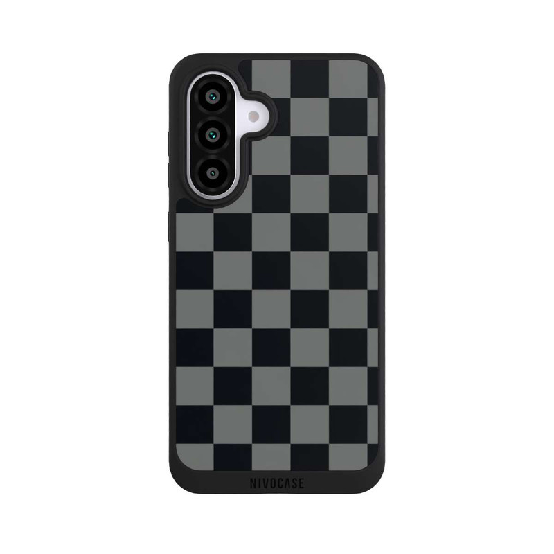 Galaxy A56 5G NIVOpure Checked Pattern Black Grey