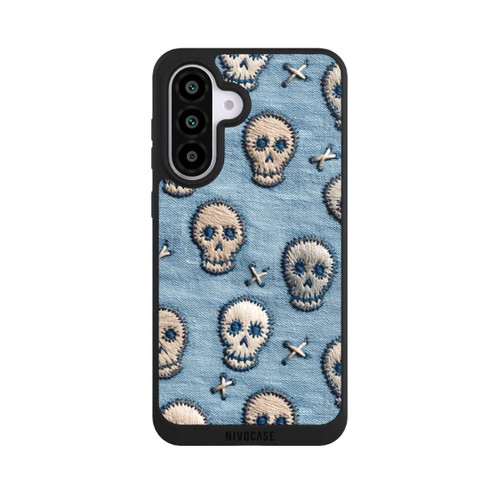 Samsung Galaxy A56 5G NIVOpure Skulls on Jeans Pattern