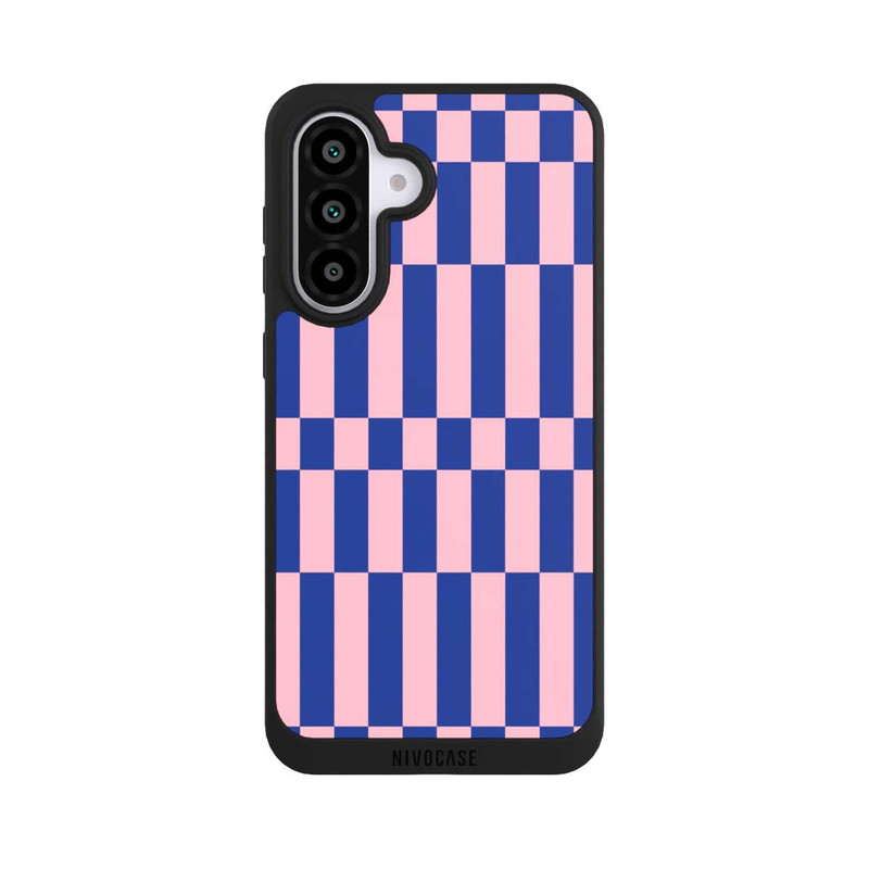 Galaxy A56 5G NIVOpure Checked Abstract Bold Electric Blue and Pink Color Block