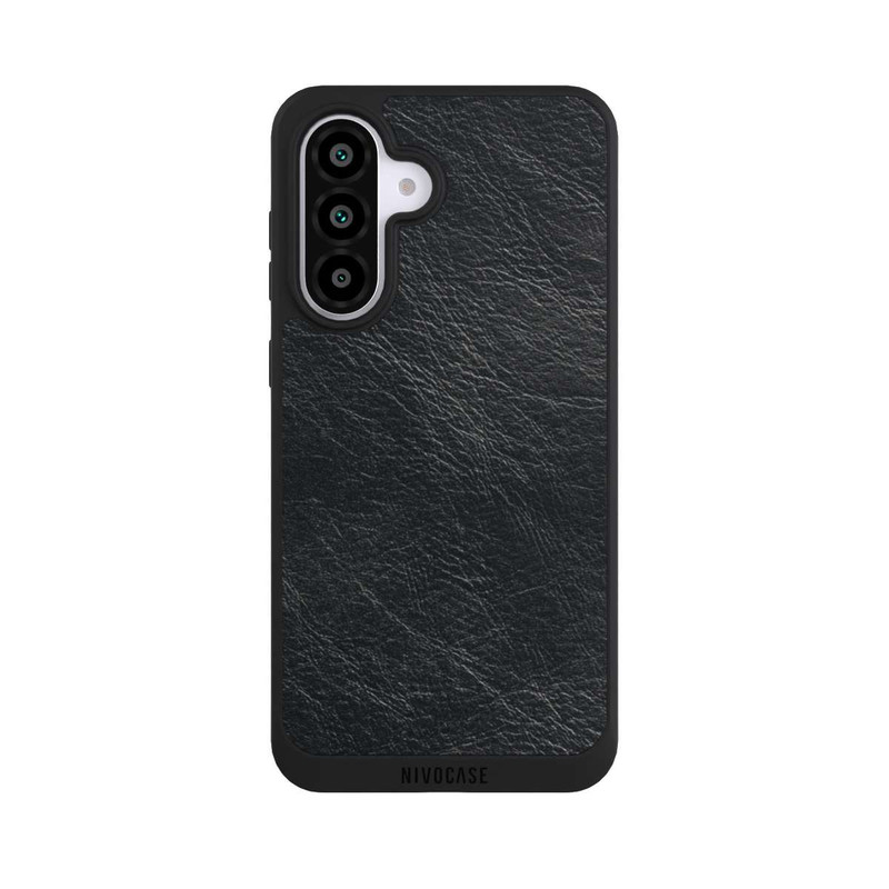 Galaxy A56 5G NIVOpure Schwarzer Lederlook Hintergrund