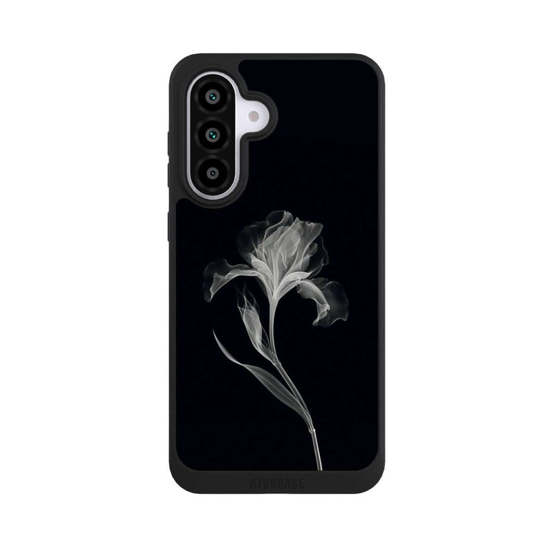 Galaxy A56 5G NIVOpure Fleur négative Gris sur noir avec IA
