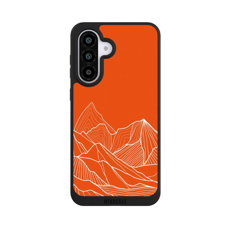 Galaxy A56 5G NIVOpure Dessin de contour de montagne orange