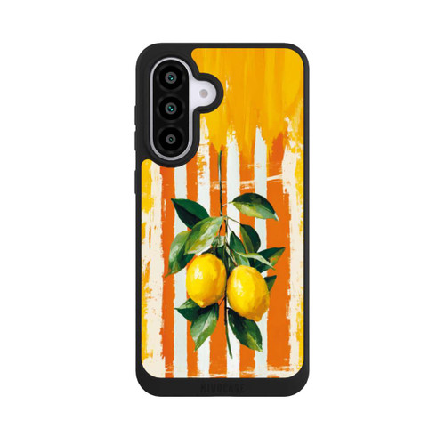 Samsung Galaxy A56 5G NIVOpure Zitronen auf gestreiftem Hintergrund Sommer mit KI