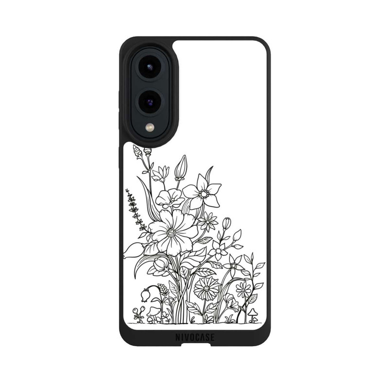 Galaxy S25 Edge NIVOpure Fleurs Dessin au trait