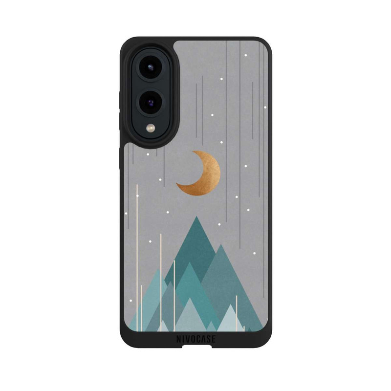 Galaxy S25 Edge NIVOpure Lune et montagnes Vert menthe