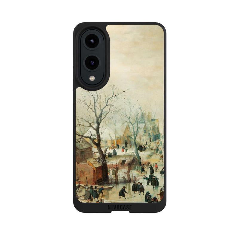 Galaxy S25 Edge NIVOpure Winter Landscape with Ice Skaters - Hendrick Avercamp