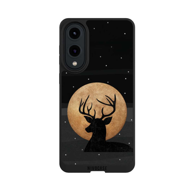 Galaxy S25 Edge NIVOpure Cerf et lune d'or