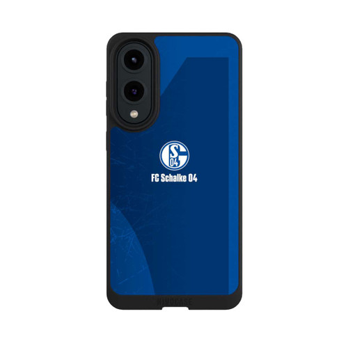 Samsung Galaxy S25 Edge NIVOpure Schalke 04 Blauer Hintergrund Mit Logo