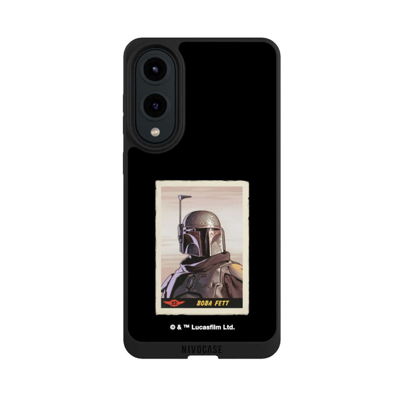 Galaxy S25 Edge NIVOpure Boba Fett Badges Schwarzer Hintergrund