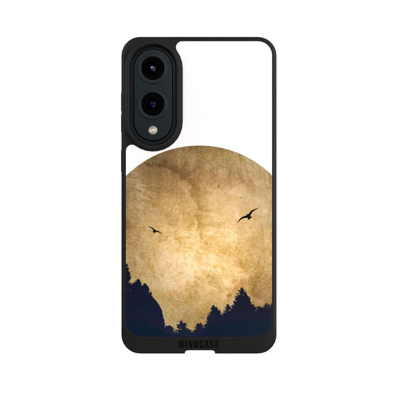 Galaxy S25 Edge NIVOpure Zwei Vögel vor Mond