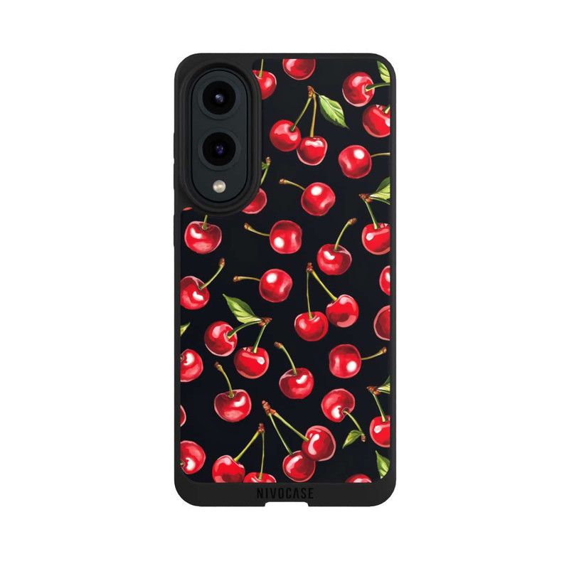 Galaxy S25 Edge NIVOpure Motif de baies noir avec IA