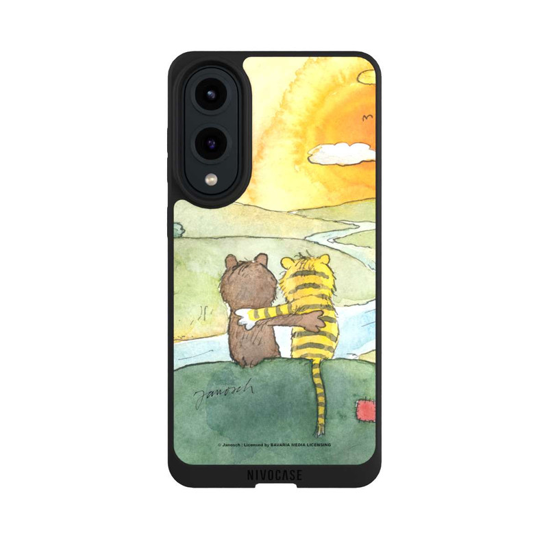 Galaxy S25 Edge NIVOpure Bär und Tiger Sonnenuntergang