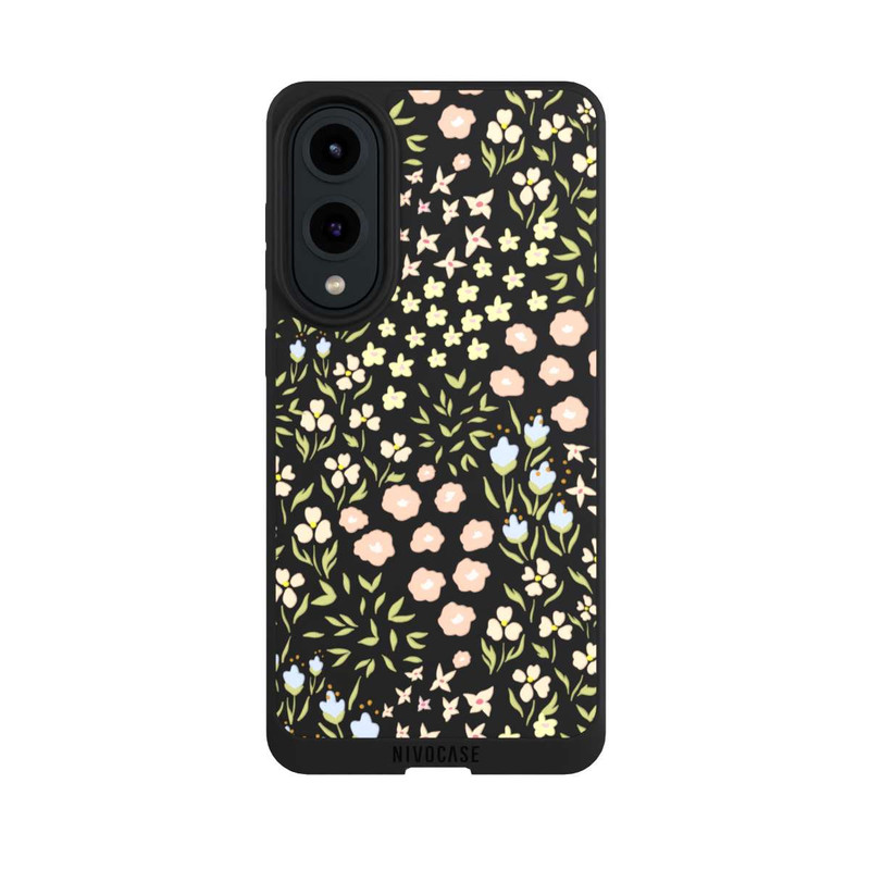 Galaxy S25 Edge NIVOpure Blumenmuster Pastell Transparent