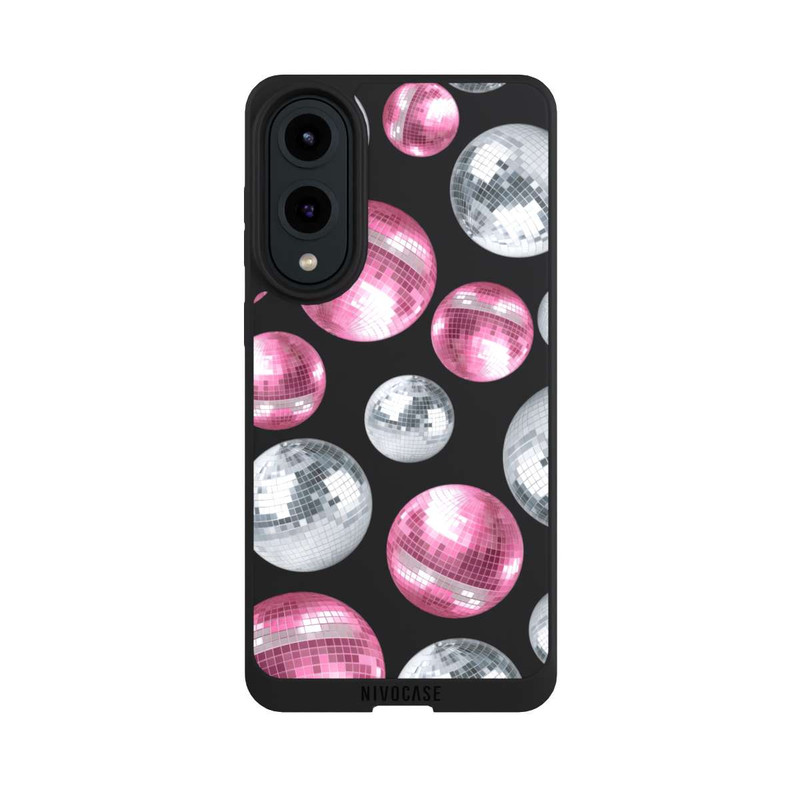 Galaxy S25 Edge NIVOpure Discokugel Show Pink Transparent