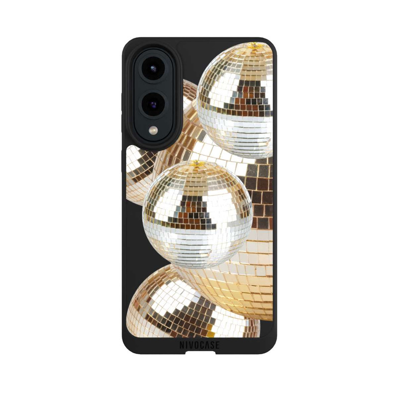 Galaxy S25 Edge NIVOpure Disco Ball Party Gold Transparent with AI