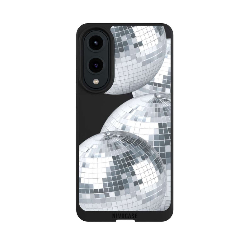 Galaxy S25 Edge NIVOpure Disco Ball Party Silver Transparent with AI