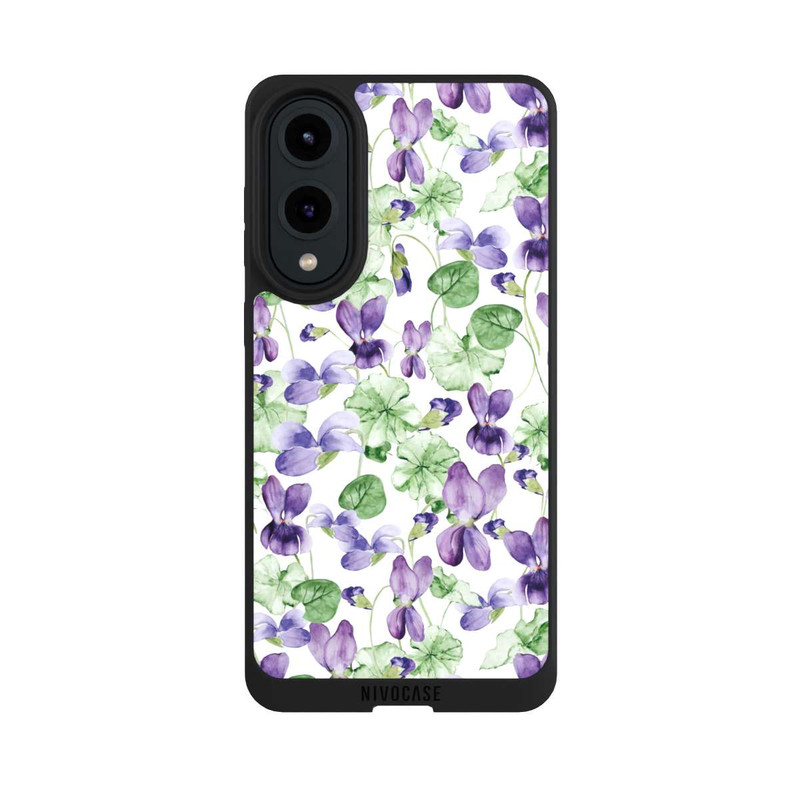Galaxy S25 Edge NIVOpure Purple Wildflowers Pattern Watercolor