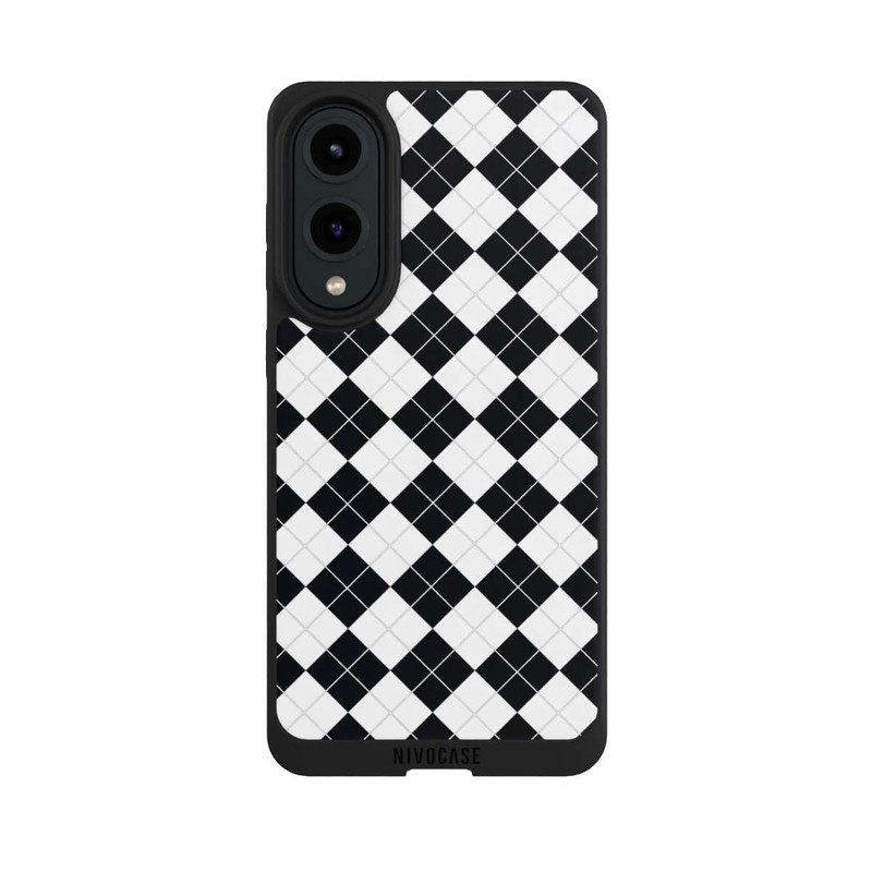 Galaxy S25 Edge NIVOpure Poloshirt Karo Look