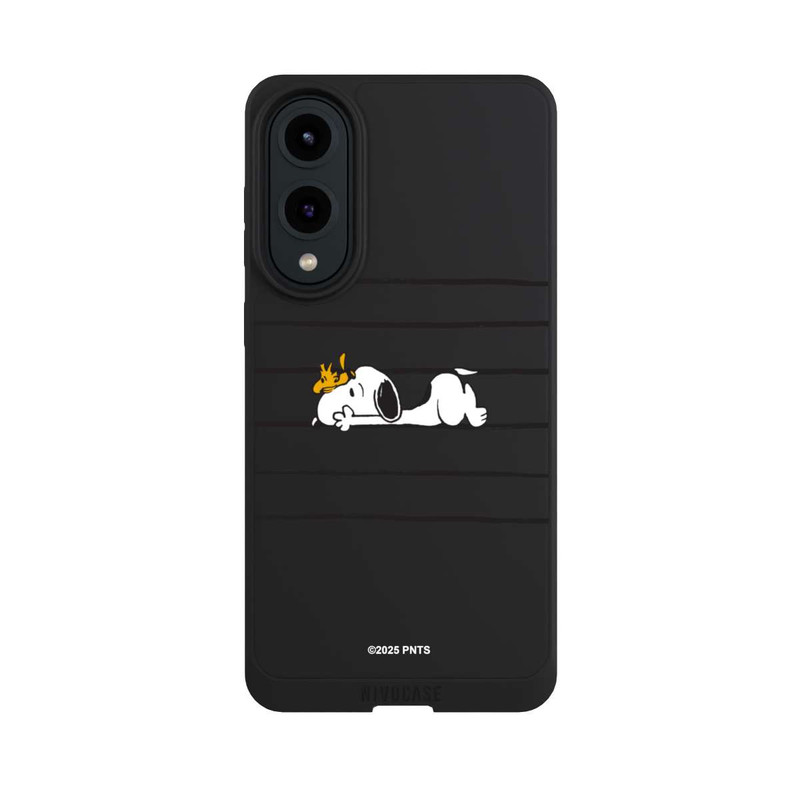 Galaxy S25 Edge NIVOpure Snoopy Woodstock Streifen Peanuts Transparent