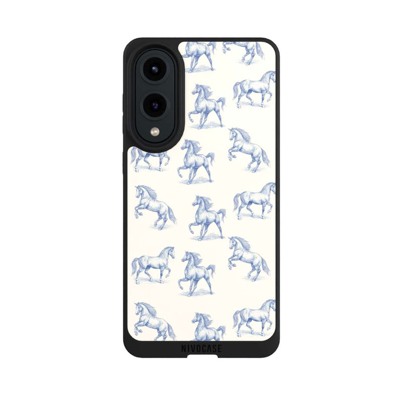 Galaxy S25 Edge NIVOpure Horses Pattern Toile de Jouy avec IA