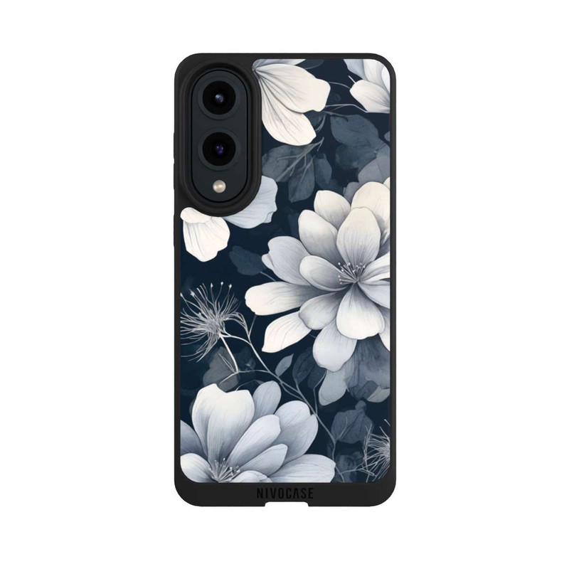Galaxy S25 Edge NIVOpure Negative Flower Blue White with AI