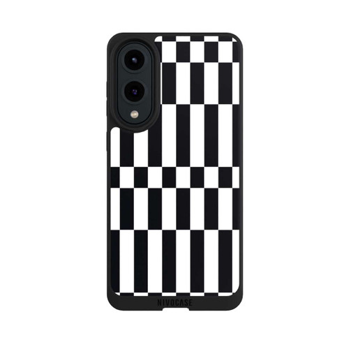 Samsung Galaxy S25 Edge NIVOpure Checked Abstract Bold Black and White Color Block
