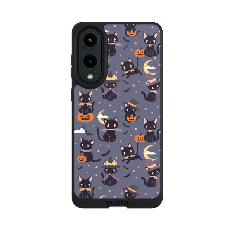 Galaxy S25 Edge NIVOpure Cute Halloween Witch Cats and Pumpkins