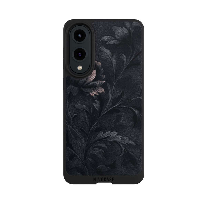 Galaxy S25 Edge NIVOpure Dunkles Blumenmuster Vintage