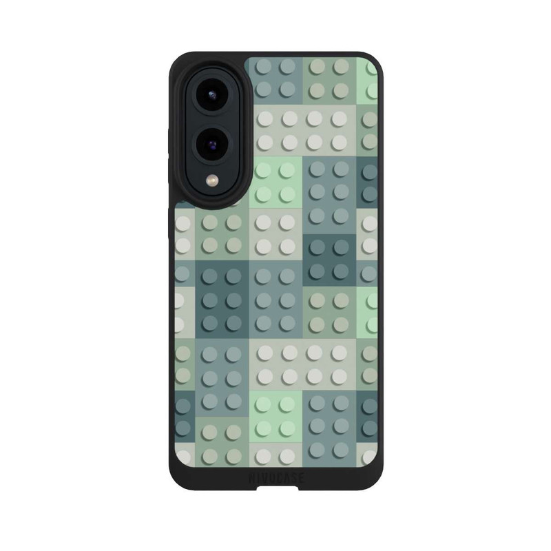 Galaxy S25 Edge NIVOpure Green Blocks Pattern