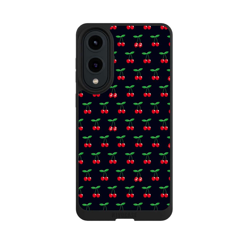 Galaxy S25 Edge NIVOpure Cerises Sur Fond Noir