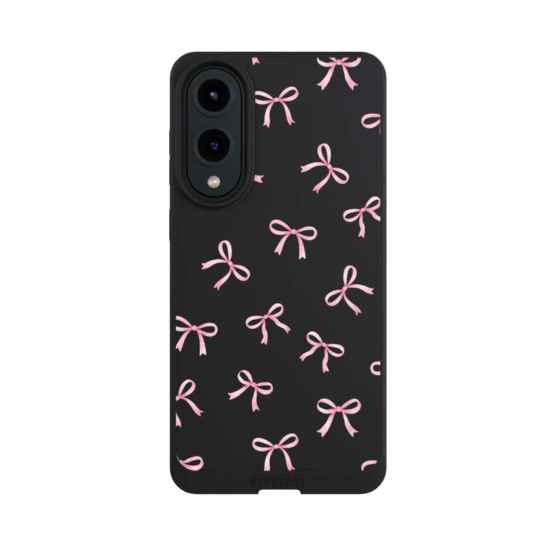 Galaxy S25 Edge NIVOpure Pink Bows transparent with AI