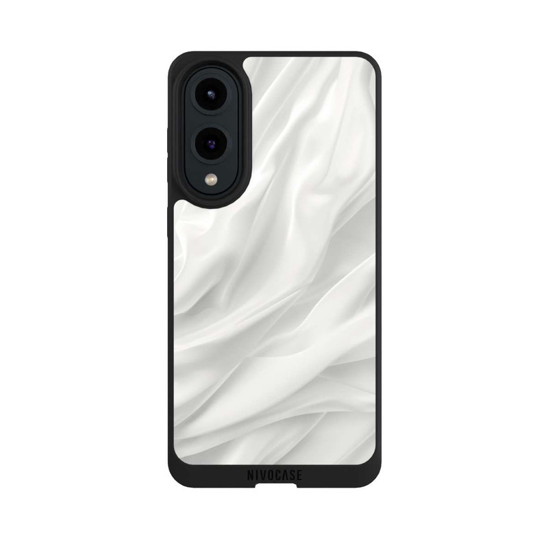 Galaxy S25 Edge NIVOpure Weiße Seidenmatte Textur mit KI