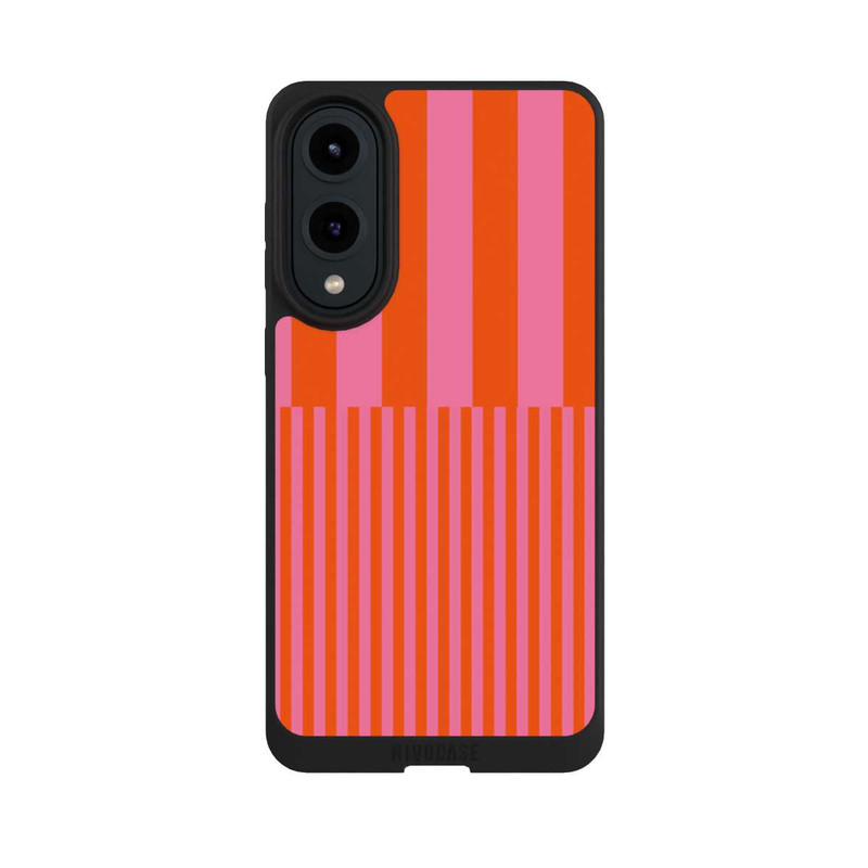 Galaxy S25 Edge NIVOpure Striped Pattern Pink Red