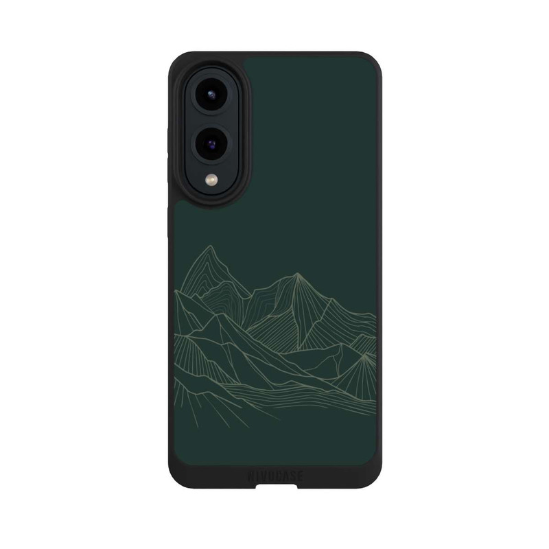 Galaxy S25 Edge NIVOpure Berg Line Art Grün