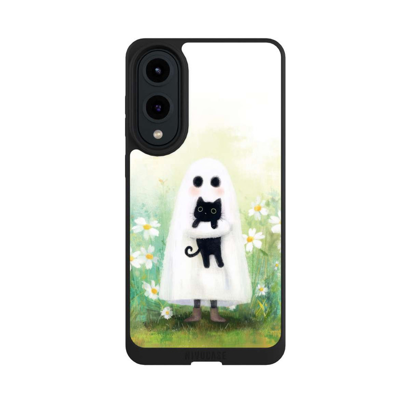 Galaxy S25 Edge NIVOpure Geist und Katze Halloween mit KI