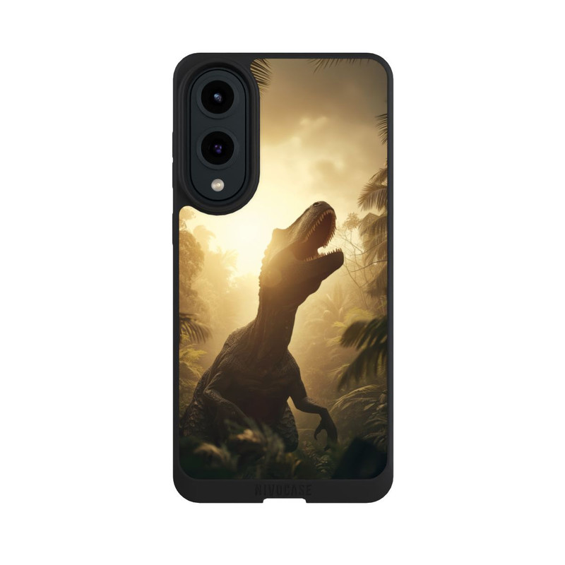 Galaxy S25 Edge NIVOpure Dinosaurier im Urwald mit KI