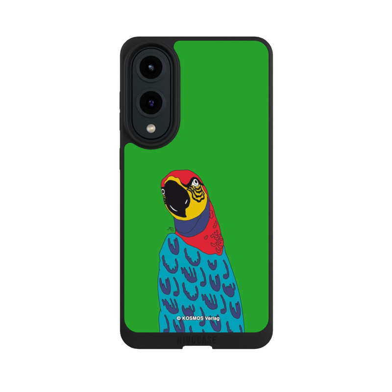 Galaxy S25 Edge NIVOpure Drei Fragezeichen und der Super-Papagei