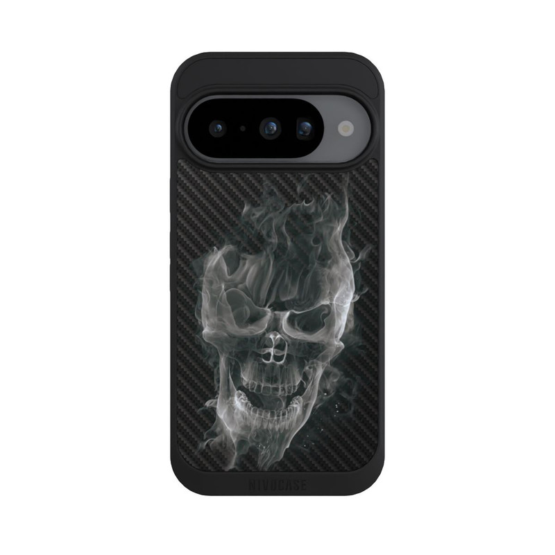 Pixel 10 NIVOpure rauchender Totenkopf Carbon
