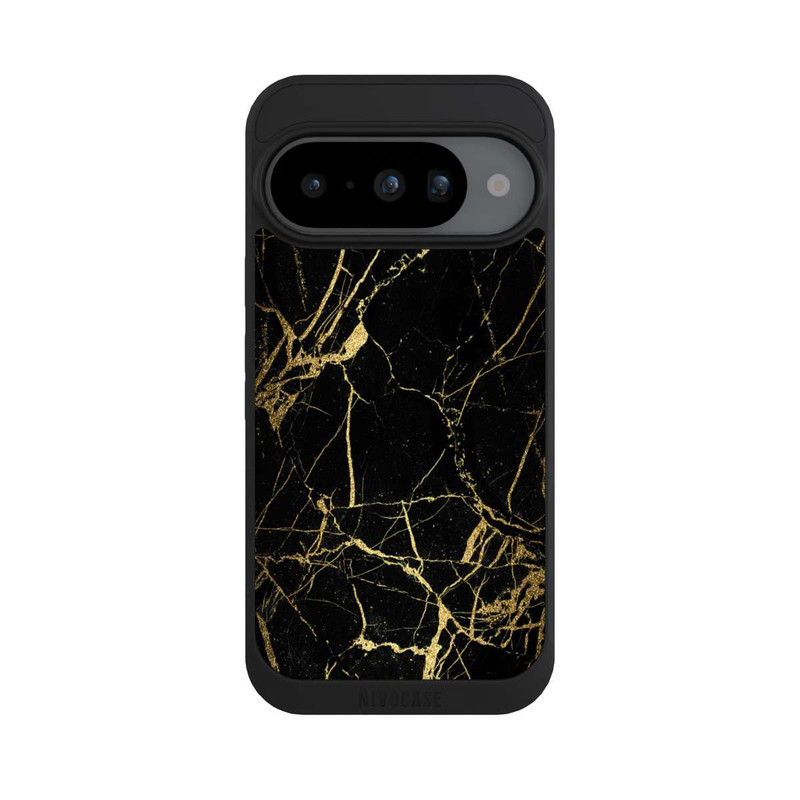 Pixel 10 NIVOpure Schwarzgoldener Marmor-Look
