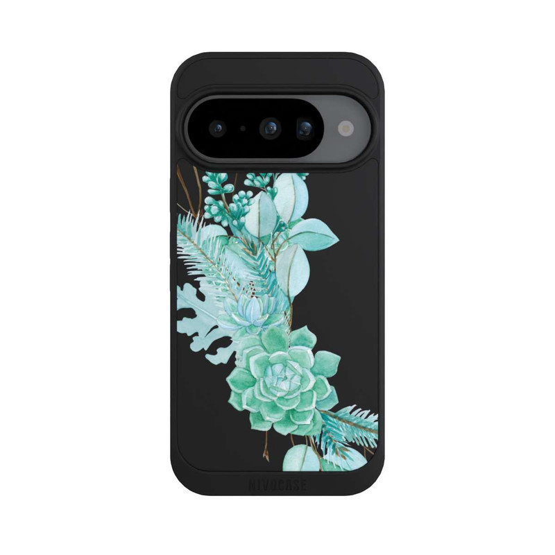 Pixel 10 NIVOpure Sukkulenten Blumen Mintgrün Transparent