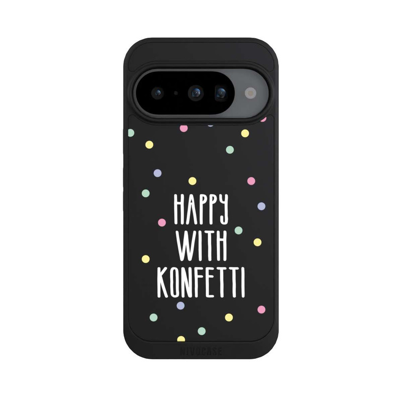 Pixel 10 NIVOpure Happy with Konfetti White ohne Hintergrund