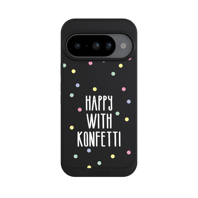 Pixel 10 NIVOpure Happy with Konfetti White ohne Hintergrund